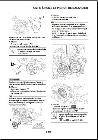 Manuel d'atelier Yamaha YZF 250 2016 { {{ Docautomoto }}