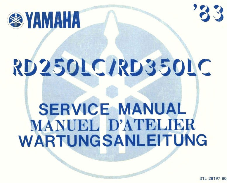 manuels d'atelier Yamaha 350 RDLC Docautomoto