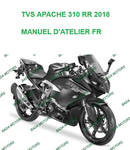 Manuel d'atelier TVS Apache 310 RR 2018 français