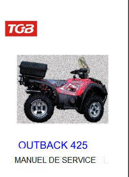 Manuel d'atelier TGB 425 Outback en français { {{ Docautomoto }}