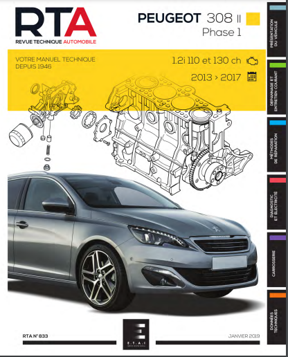 manuel de réparation Peugeot 308 2013 2017 { {{ Docautomoto }}
