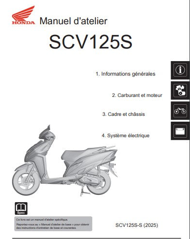 manuel d'atelier Honda SCV 125 2024 français { {{ Docautomoto }}