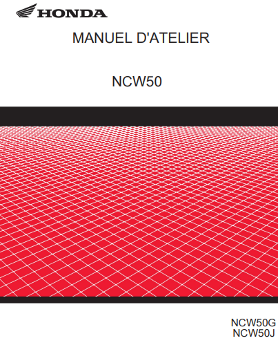 Manuel d'atelier Honda 50 NCW 2023 français Docautomoto
