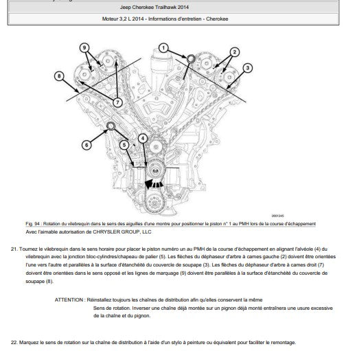 Manuel d'atelier jeep Cherokee Trailhawk 2014 français { {{ Docautomoto }}