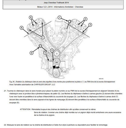 Manuel d'atelier jeep Cherokee Trailhawk 2014 français { {{ Docautomoto }}