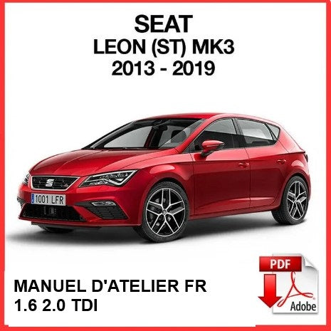Manuel d'atelier Seat Leon TDI 2013 2019 français Docautomoto