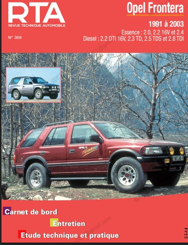 Manuel de réparation Opel Frontera 91 2003