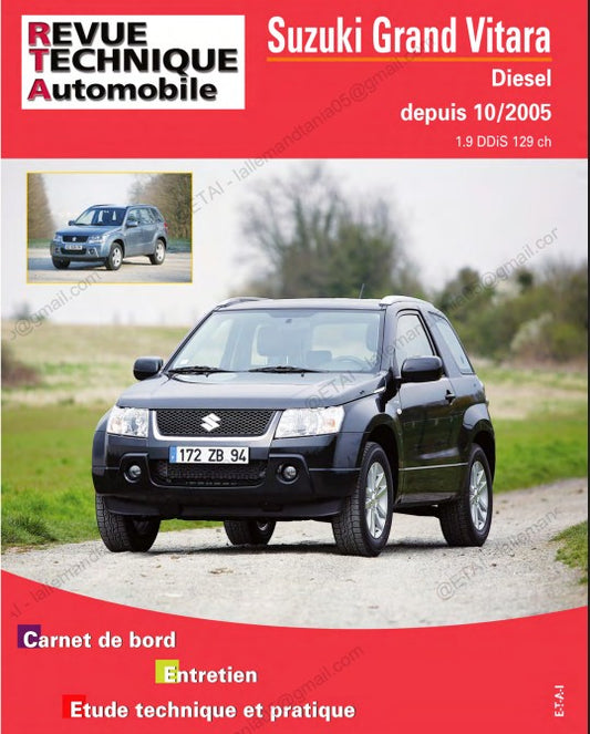 Manuel d'atelier Suzuki Grand Vitara 1.9 DDis 2005 Docautomoto