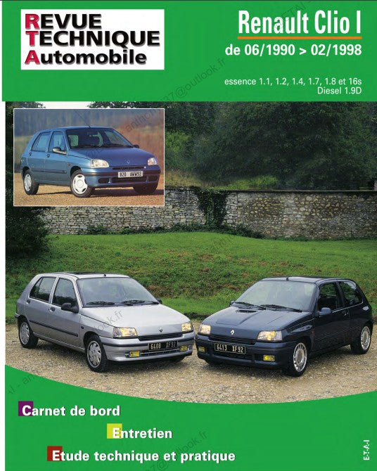 Manuel d'atelier Renault clio 1 tous modèles