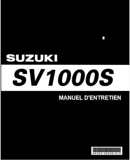 Manuel d'atelier Suzuki SV 1000 S 2003 français