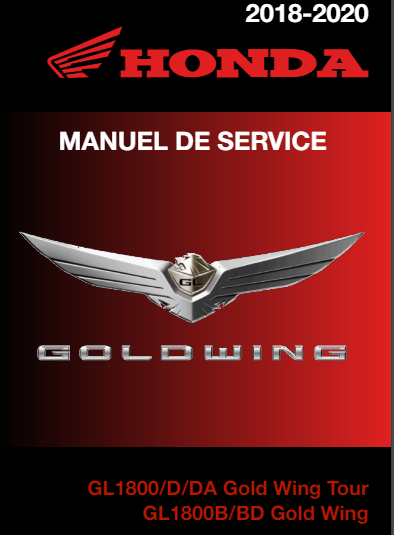 Manuel d'atelier Honda 1800 Gold Wing 2018 2020 { {{ Docautomoto }}