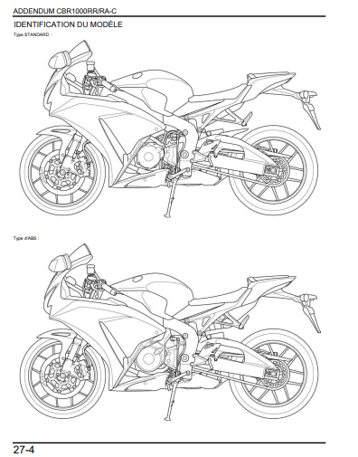 Manuel d'atelier Honda CBR 1000 RR 2008 2012 français { {{ Docautomoto }}