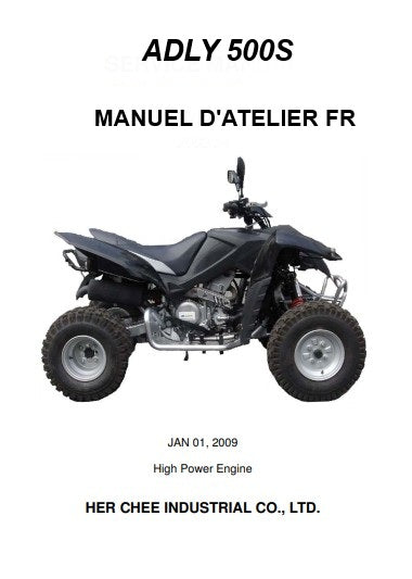 Manuel d'atelier Adly 500S 2009 français
