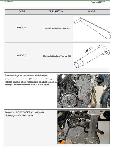 Manuel d'atelier Aprilia 660 Touareg E5+ 2025 français Docautomoto