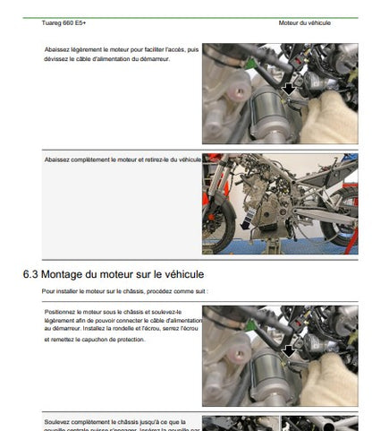 Manuel d'atelier Aprilia 660 Touareg E5+ 2025 français Docautomoto