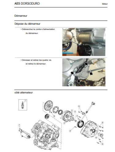 Manuel d'atelier Aprilia 750 Dorsoduro ABS 2014 français { Docautomoto