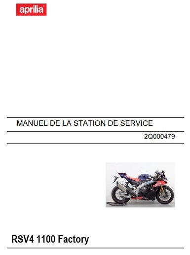 Manuel d'atelier Aprilia RSV4 1100 factory 2021 français { {{ Docautomoto }}