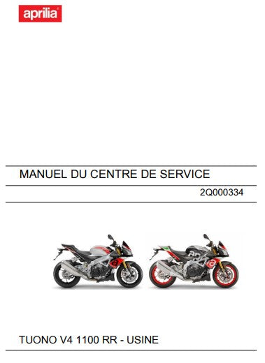 Manuel d'atelier Aprilia Tuono V4 1100 RR 2019 français { {{ Docautomoto }}