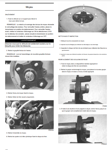 Manuel d'atelier Artic Cat Prowler HDX 2015 français Docautomoto