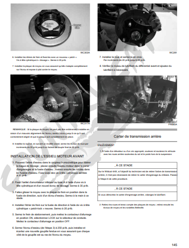 Manuel d'atelier Artic Cat Wildcat 2014 français Docautomoto