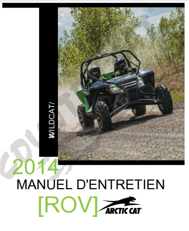 Manuel d'atelier Artic Cat Wildcat 2014 français Docautomoto