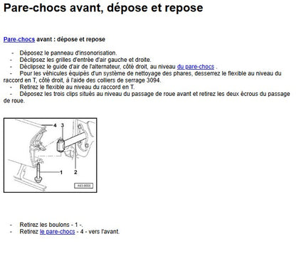 Manuel d'atelier Audi A8 D2 1999 français 