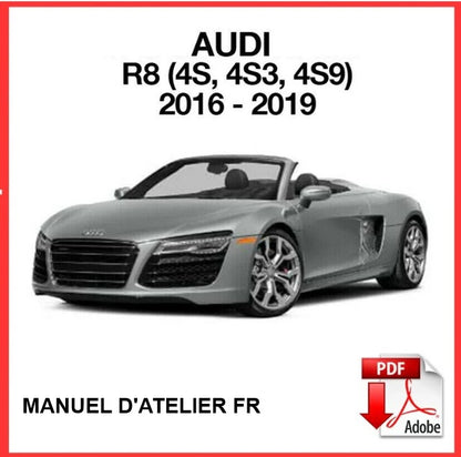 Manuel d'atelier Audi R8 2016 2019 français Docautomoto