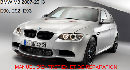 Manuel d'atelier BMW M3 E90 2010 français Docautomoto