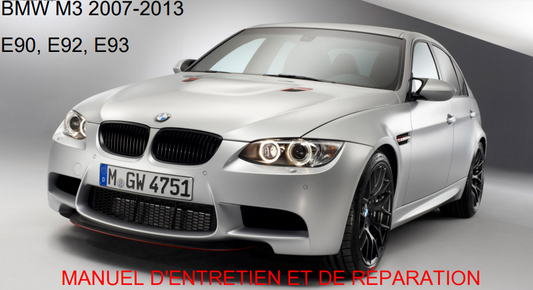 Manuel d'atelier BMW M3 E90 2010 français Docautomoto