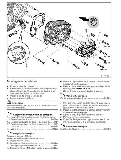 Manuel d'atelier BMW R1100S 2001 français Docautomoto
