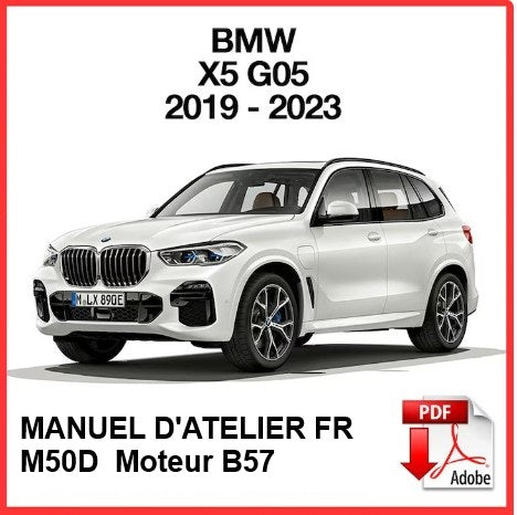 Manuel d'atelier BMW X5 G05 m50d 2019 2023 français { {{ Docautomoto }}