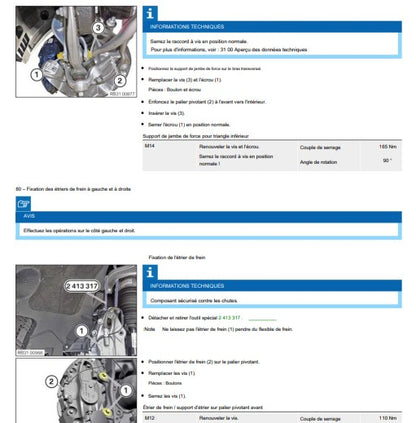 Manuel d'atelier BMW X5 G05 m50d 2019 2023 français { {{ Docautomoto }}