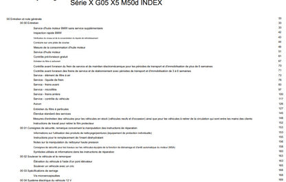 Manuel d'atelier BMW X5 G05 m50d 2019 2023 français { {{ Docautomoto }}
