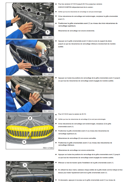 Manuel d'atelier BMW série 3 F30 2019 français Docautomoto