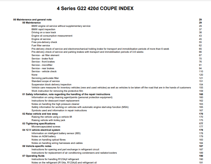Manuel d'atelier BMW 420 d G22 2020 { {{ Docautomoto }}