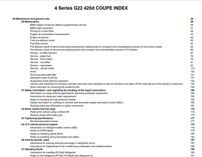 Manuel d'atelier BMW 420 d G22 2020 { {{ Docautomoto }}
