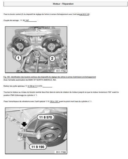 Manuel d'atelier BMW série 5 F10 2009 2017 français Docautomoto
