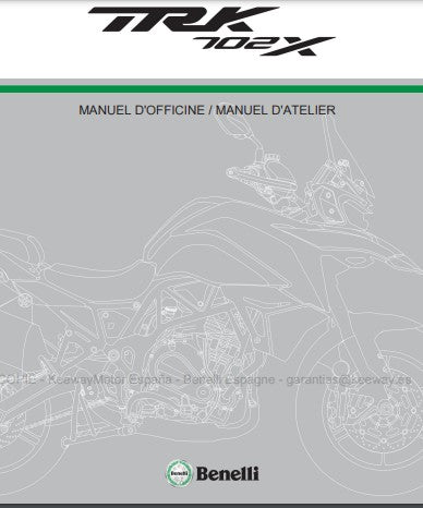 Manuel d'atelier Benelli 702 TRK français { {{ Docautomoto }}