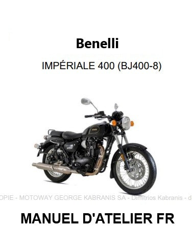 Manuel d'atelier Benelli Imperiale 400 2022 français Docautomoto
