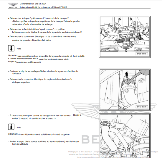 Manuel d'atelier Bentley Continental GT 2004 2010 pdf français Docautomoto