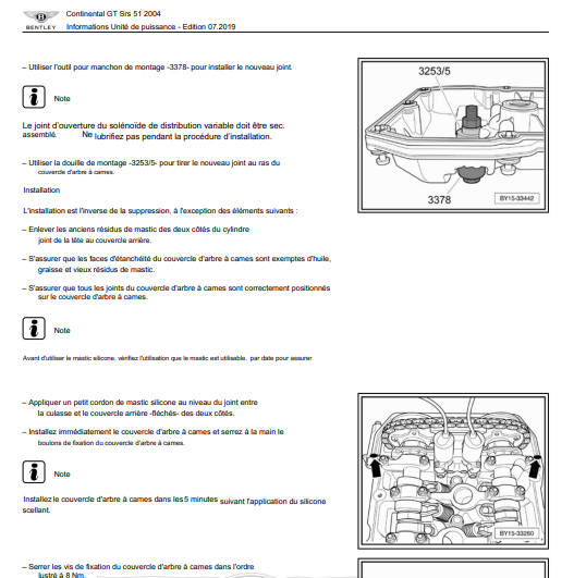 Manuel d'atelier Bentley Continental GT 2004 2010 pdf français Docautomoto