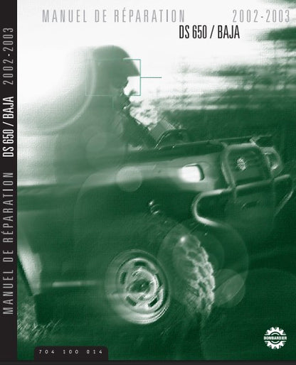 Manuel d'atelier Bombardier DS 650 Baja 2002 { {{ Docautomoto }}