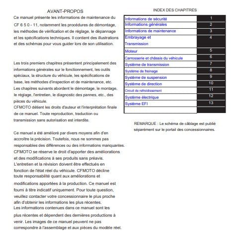 Manuel d'atelier CFMoto 675 NK 2026 français Docautomoto
