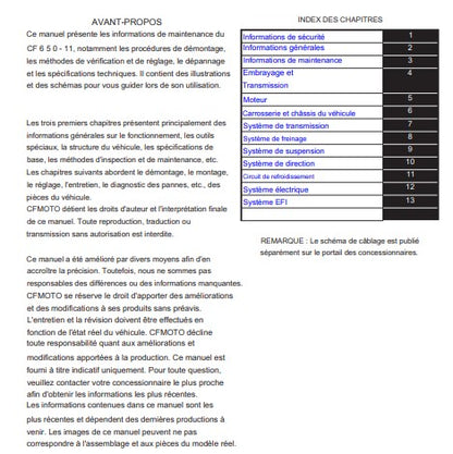 Manuel d'atelier CFMoto 675 NK 2026 français Docautomoto