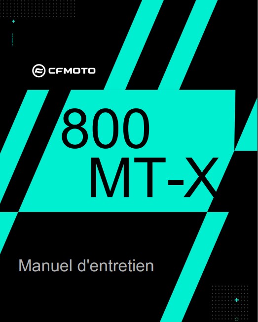Manuel d'atelier CFMoto 800 MTX 2024 français Docautomoto