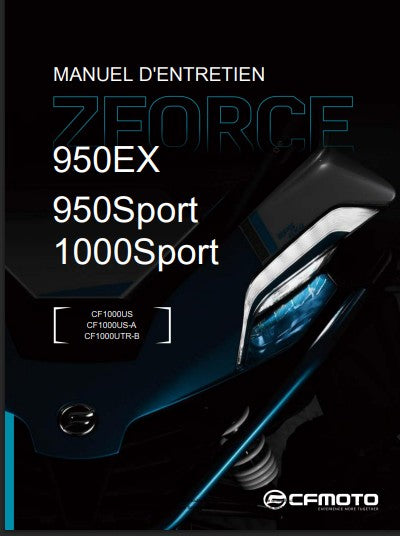 Manuel d'atelier CFMoto Zforce 950 1000 2020 français