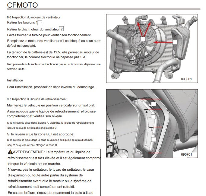 Manuel d'atelier CFmoto 800 MT 2025 2026 français