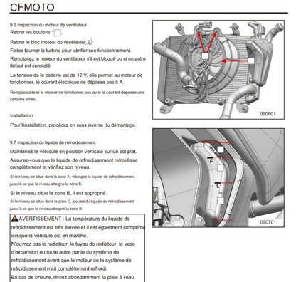 Manuel d'atelier CFmoto 800 MT 2025 2026 français