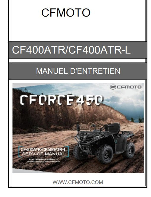 Manuel d'atelier CFMoto CForce 400 450 2016 français Docautomoto