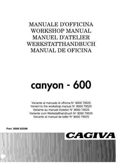 Manuel d'atelier Cagiva 600 Canyon 1996 français Docautomoto